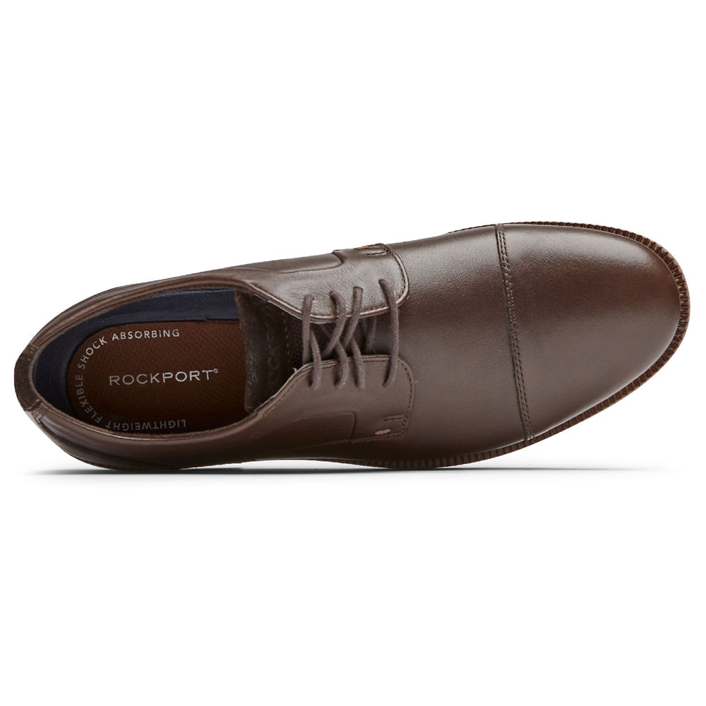 Rockport Mens Sharp & Ready 2 Cap Toe - Oxfords Dark Brown - XNP019752